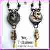 magic talisman sun moon rooster attraction fortune money amulet necklace pendant