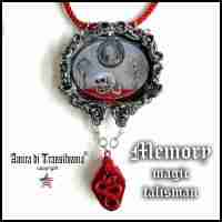 woman necklace charm pendant amulet memorial gothic jewelry magic lucky talisman