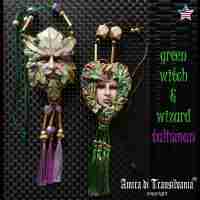 Wicca Jewelry Talisman Pendant Witchcraft Green Wizard Witch Medicine Man Wiccan