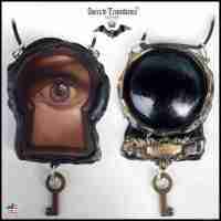 evil eye amulet lucky talisman protection pendant necklace black magic key jewel