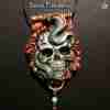 skull jewelry skeleton talisman men amulet woman snake pendant pagan punk gothic