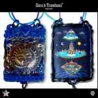astrology talisman necklace pendant amulet alchemy hindu sun moon heart cosmos 1