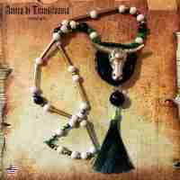 horseshoe pendant zodiac amulet necklace lucky charm talisman taurus western bib
