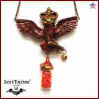 magic talisman golden eagle necklace pendant amulet powerful symbol royal crown