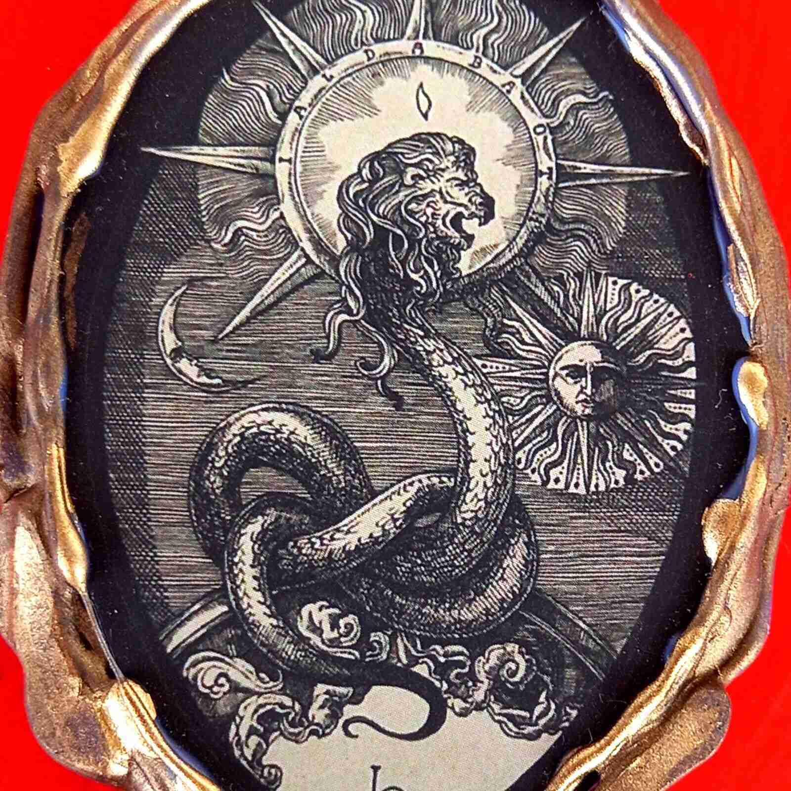 alchemy witchcraft talisman white black magic esoteric moon sun snake lion jewel - Image 7