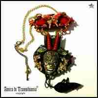 dark gothic jewelry punk talisman necklace amulet pendant moloch god black magic
