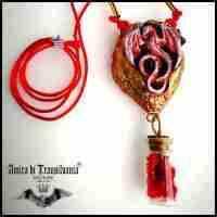 dragon gothic pendant punk talisman necklace amulet satan satanic jewelry devil