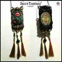 protective talisman pendant magic amulet dragon eyes egg cyclops gothic jewelry