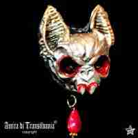 dark gothic jewelry punk talisman necklace amulet pendant bat vampire satanic