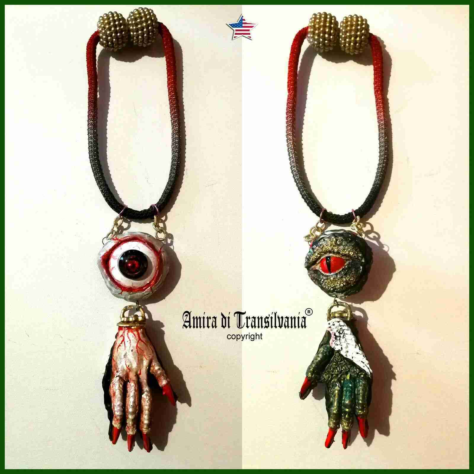necklace protective talisman pendant magic amulet jewelry dragon eye voodoo art
