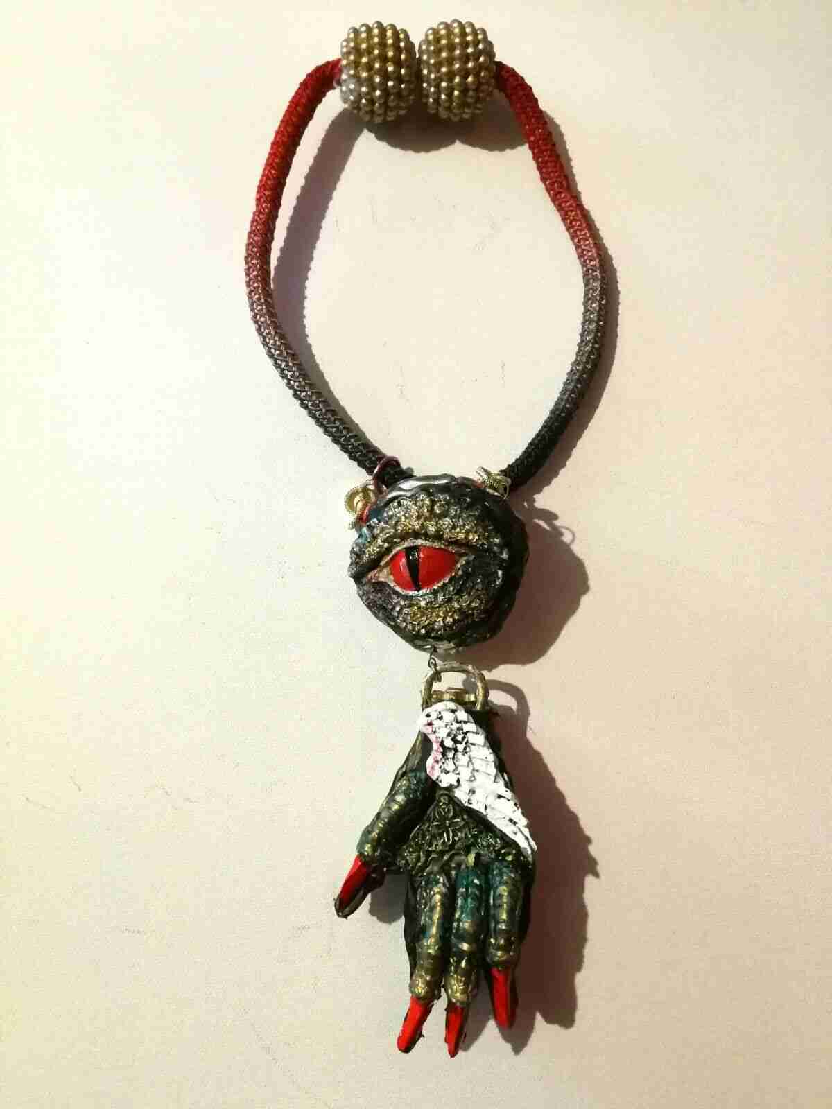 necklace protective talisman pendant magic amulet jewelry dragon eye voodoo art - Image 8