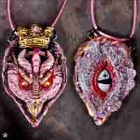 Magic Talisman Necklace Pendant Amulet Wicca Satanic Crown Dragon Evil Eye Power