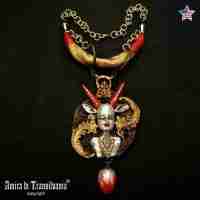 dark gothic jewelry punk talisman necklace amulet pendant satanic vatika vatican