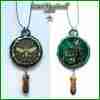 Wicca Amulet Bee Talisman Pendant Necklace Jewelry Occult Witchcraft Green Witch