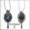 dragon blue eye satanic shield amulet lucifer talisman necklace viking symbology