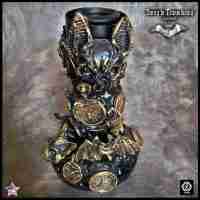 candlestick candle witchcraft black magic ritual altar witch vampire bat skull