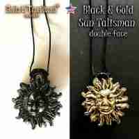 Black Sun Moon Astrology Sign Necklace Pendant Gothic Jewelry Witchcraft Symbols