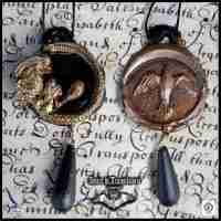 necklace talisman amulets pendant black gothic jewelry devil snake eagle skull 1