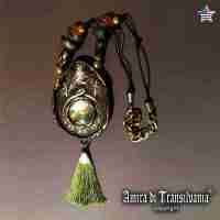 Necklace Pendant Cabochon Goth Jewelry Dragon & Dungeons Medieval Castle Gothic