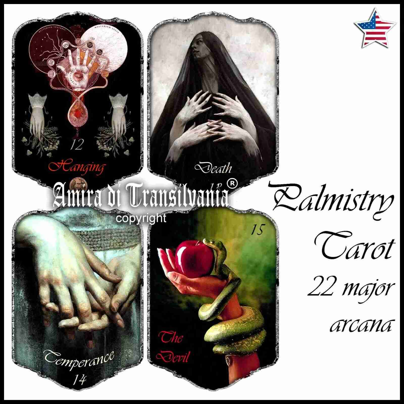 tarot card cards deck major arcana rare vintage palmistry hand reading oracle - Image 2