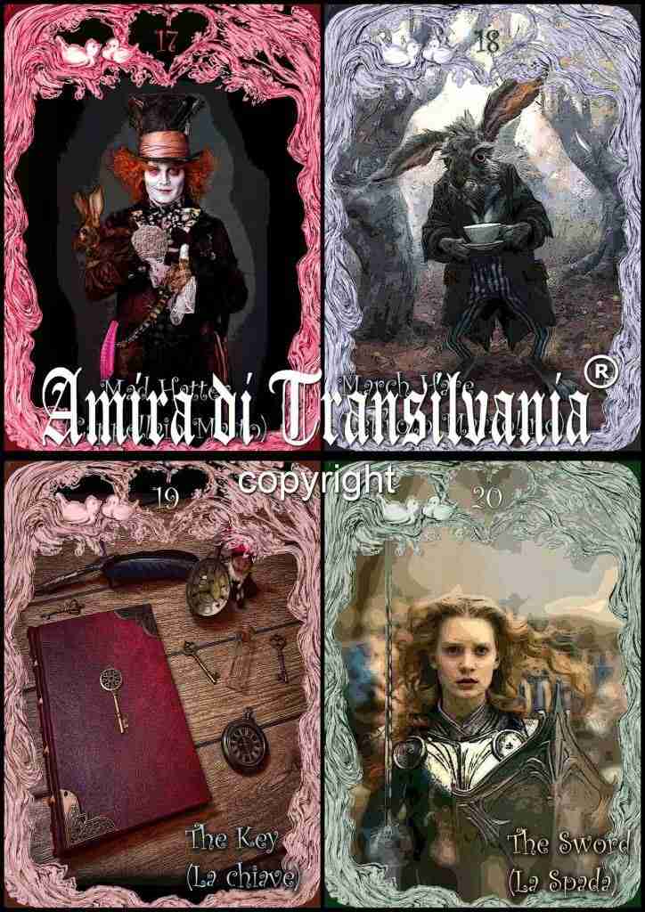 Tarot Alice in Wonderland art card deck rare edition original handmade in Italy - Image 3