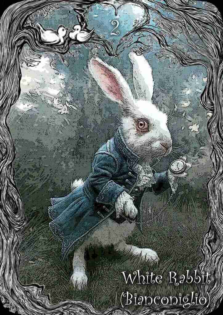 Tarot Alice in Wonderland art card deck rare edition original handmade in Italy - Image 8