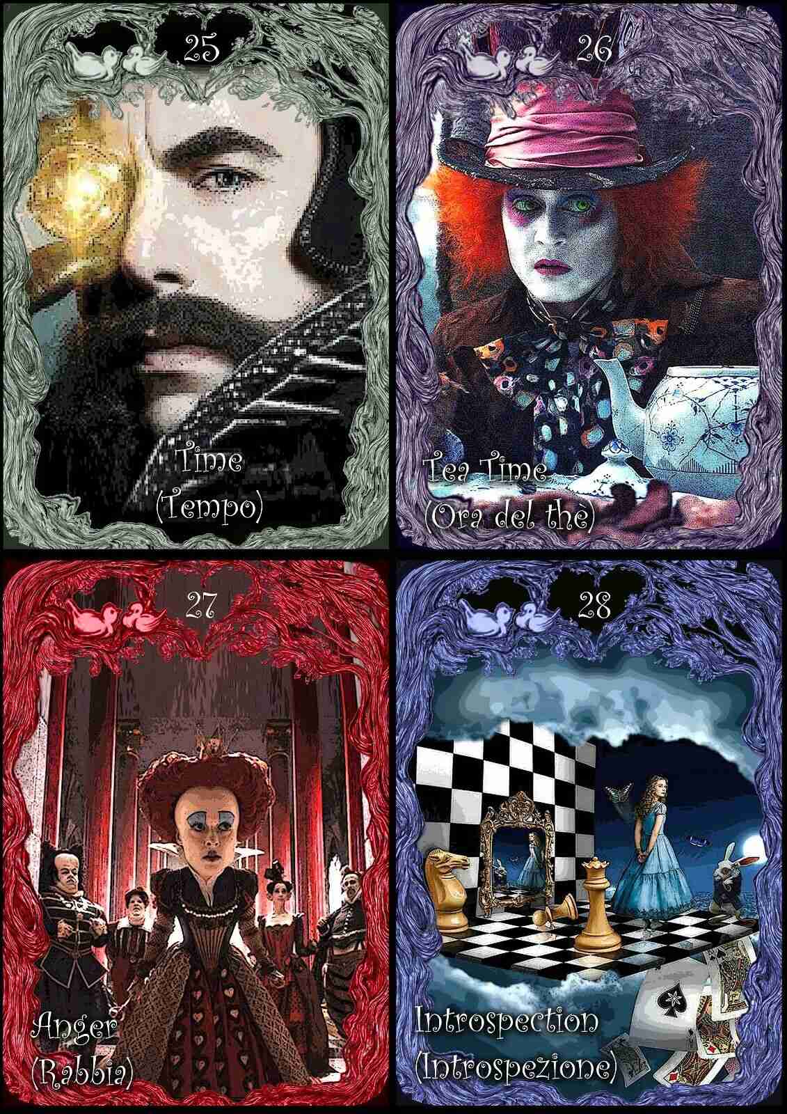 Tarot Alice in Wonderland art card deck rare edition original handmade in Italy - Image 11