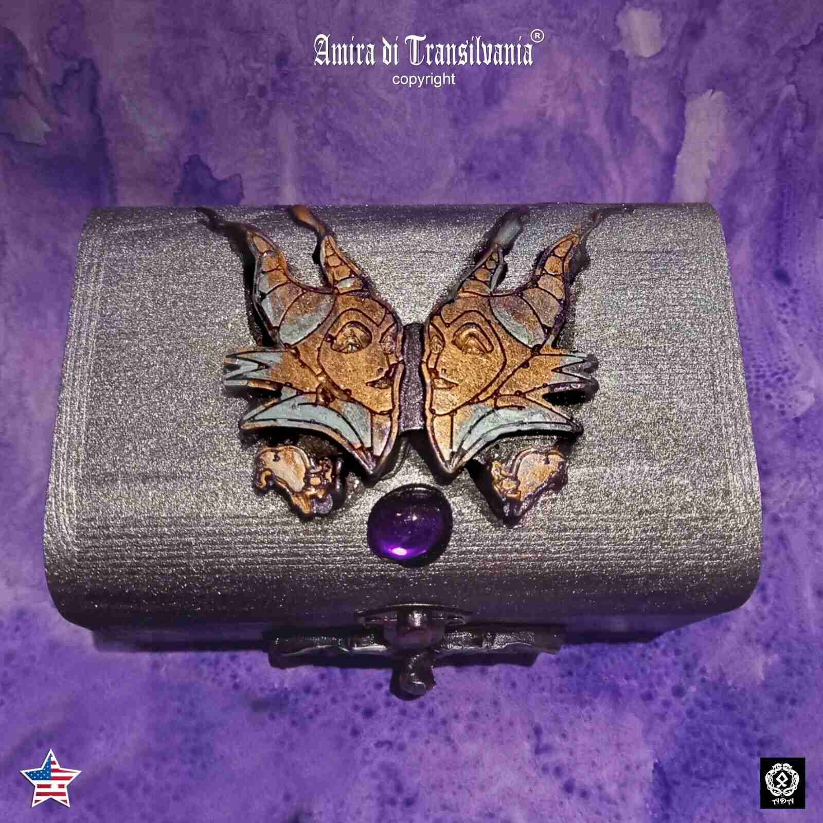 personalized wood box tarot cards deck oracle organizer moon star witch original