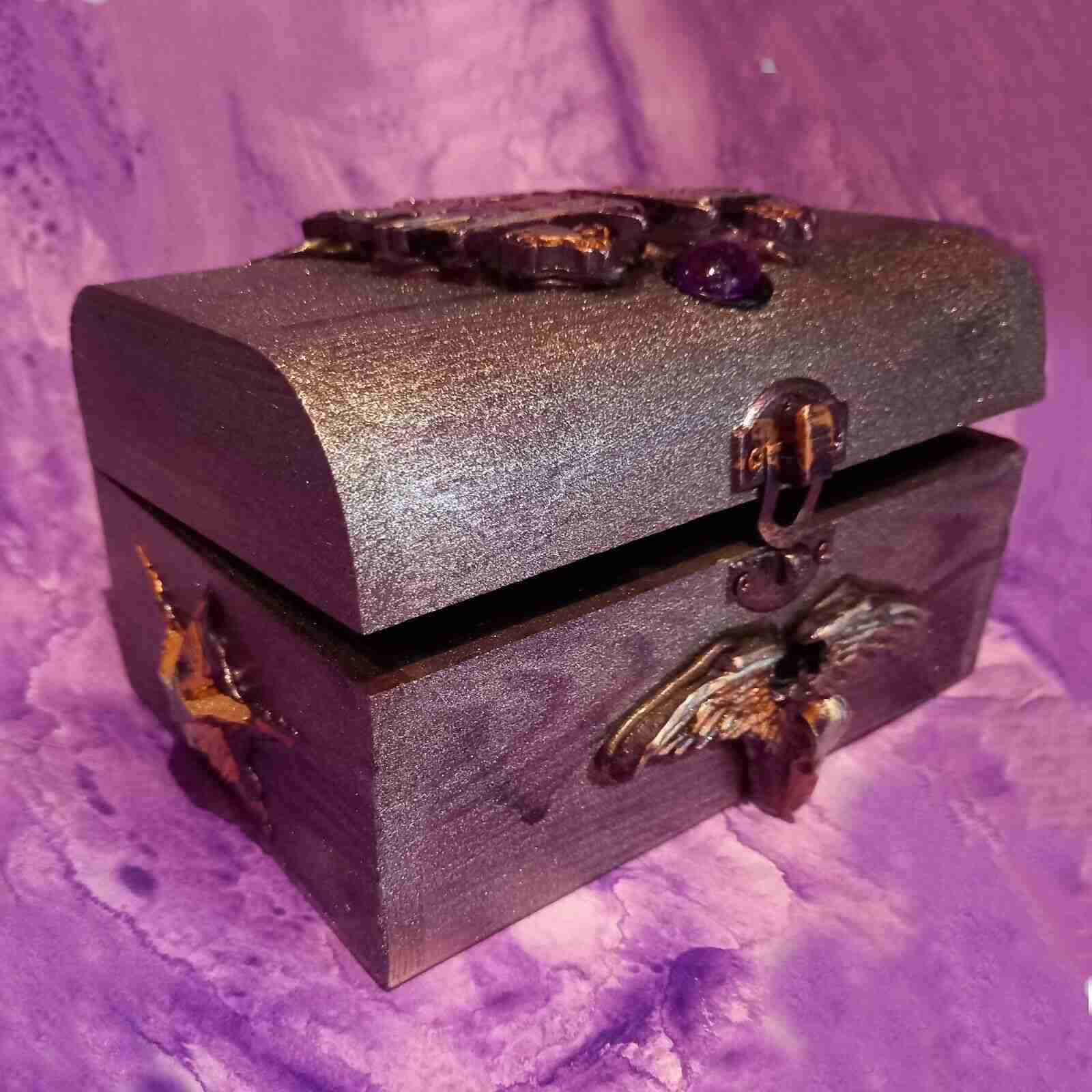 personalized wood box tarot cards deck oracle organizer moon star witch original - Image 6