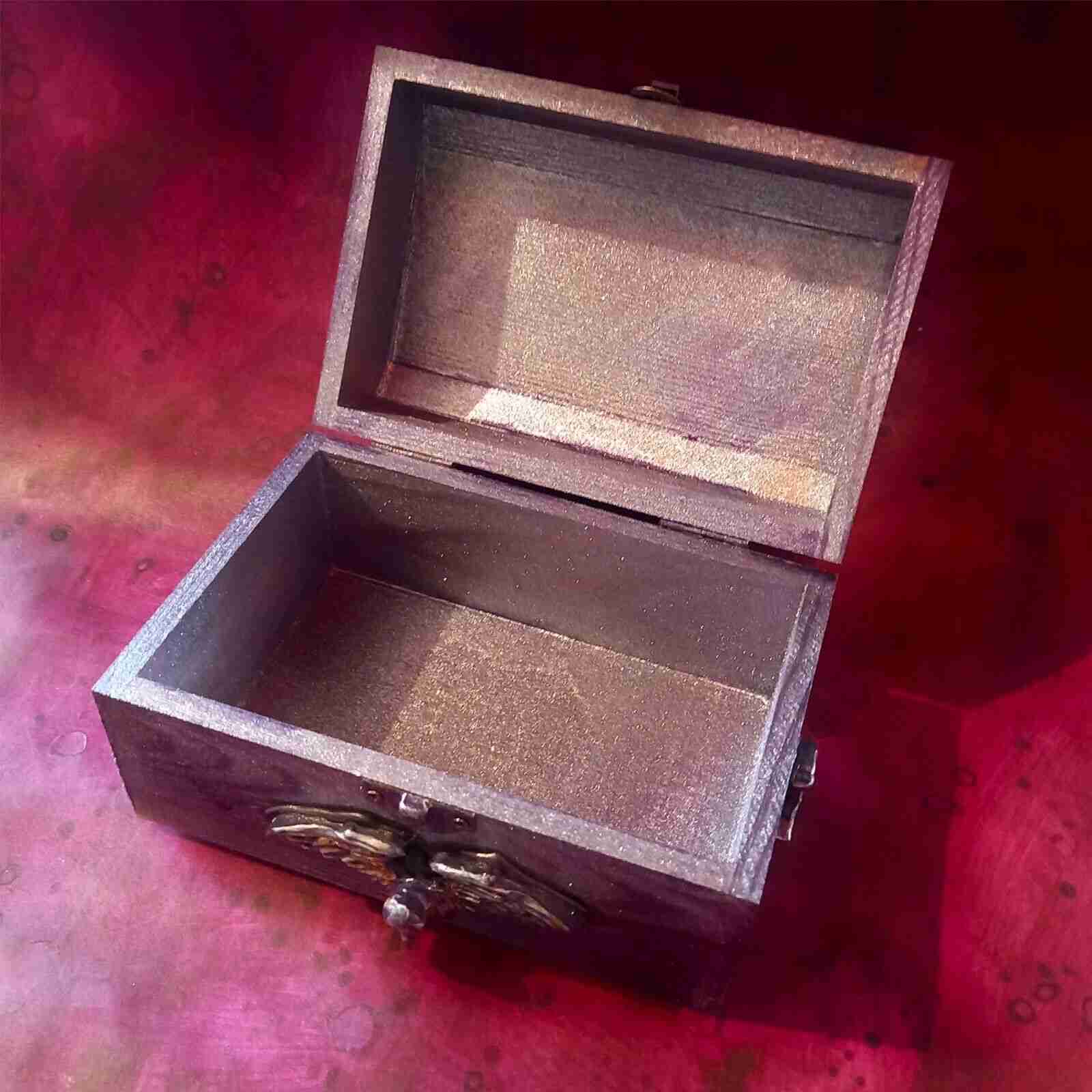 personalized wood box tarot cards deck oracle organizer moon star witch original - Image 8