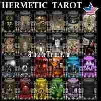 tarot hermetic rare cards edition vintage zodiac sign horoscope chakra elements