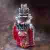 doll ooak house jar bottle witchcraft magic castle doors skull flake crown heart