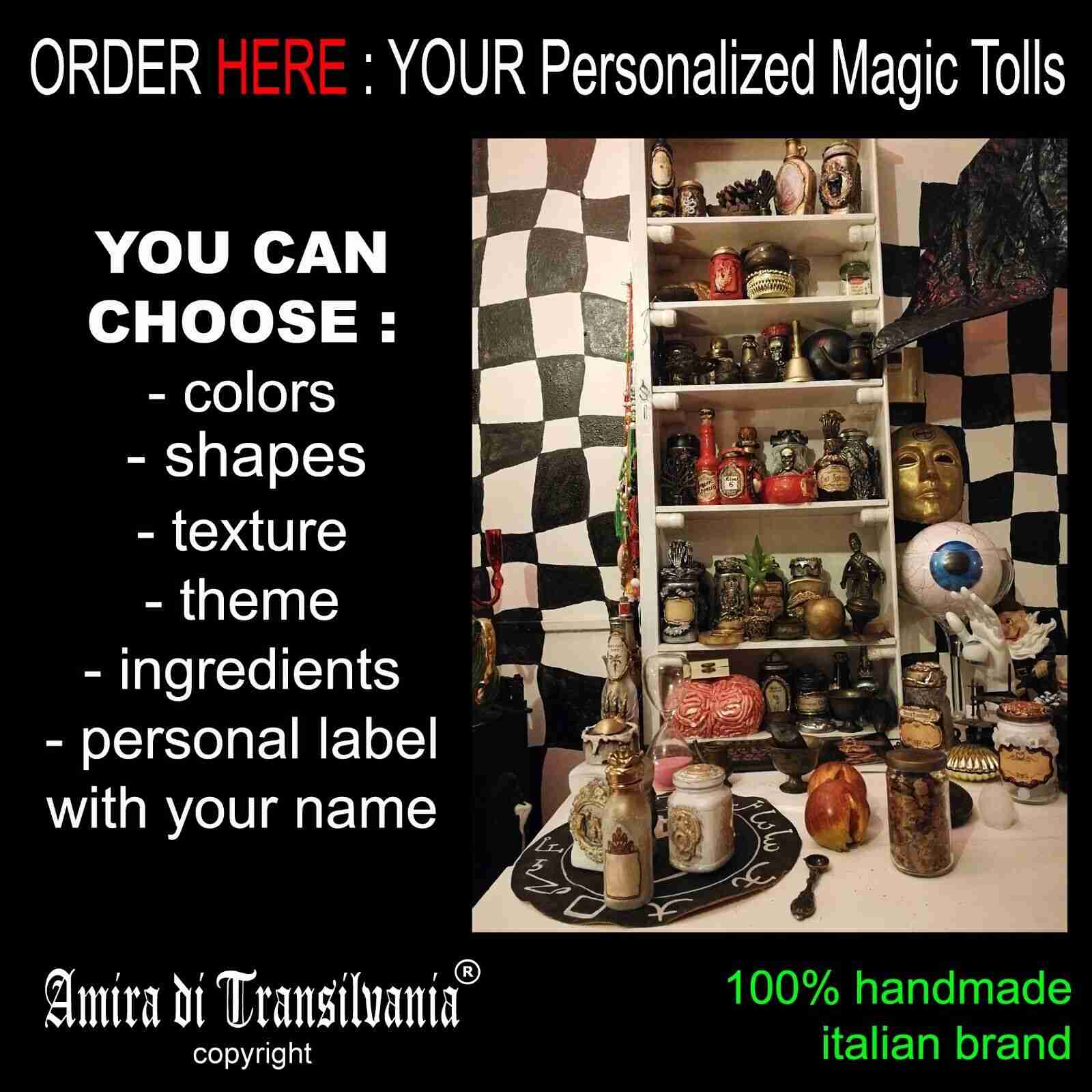altar witchcraft decor witch decoration magic ritual mirror frame pyramid bottle - Image 15