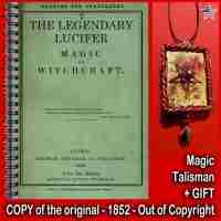 Antique Book Lucifer Grimoire Black Magic Witchcraft Esoteric Manuscript Occult