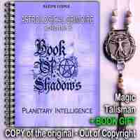 antique book of shadows witchcraft astrological grimoire esoteric occult magic