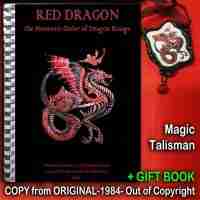 Antique Book Magic Esoteric Manual Red Dragon Rouge Secret Society Occultism Art