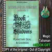 antique book of shadows witchcraft astrological grimoire esoteric goddess seal