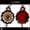 wicca talisman effective power attraction love heart amulet pendant necklace red