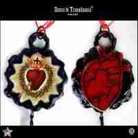 wicca talisman effective power attraction love heart amulet pendant necklace red