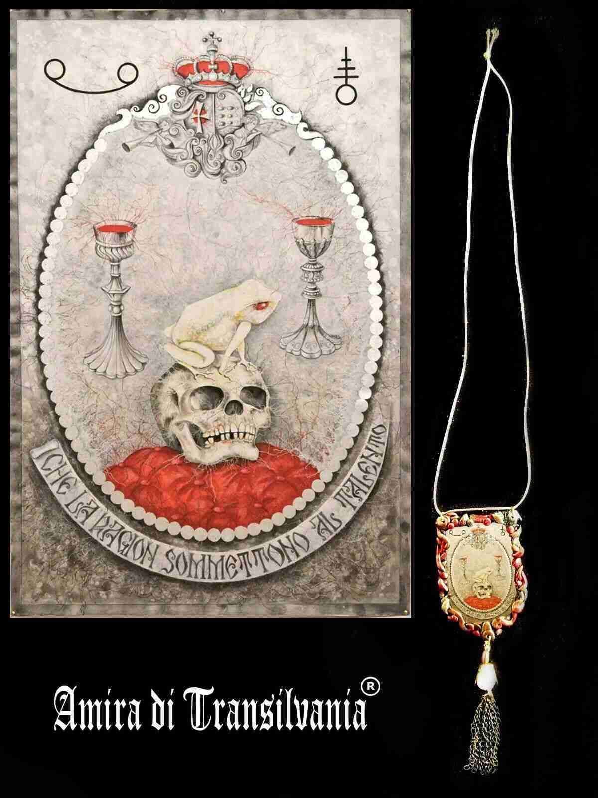 gothic jewel talisman satanist pendant devil satan amulet necklace lucifer - Image 2