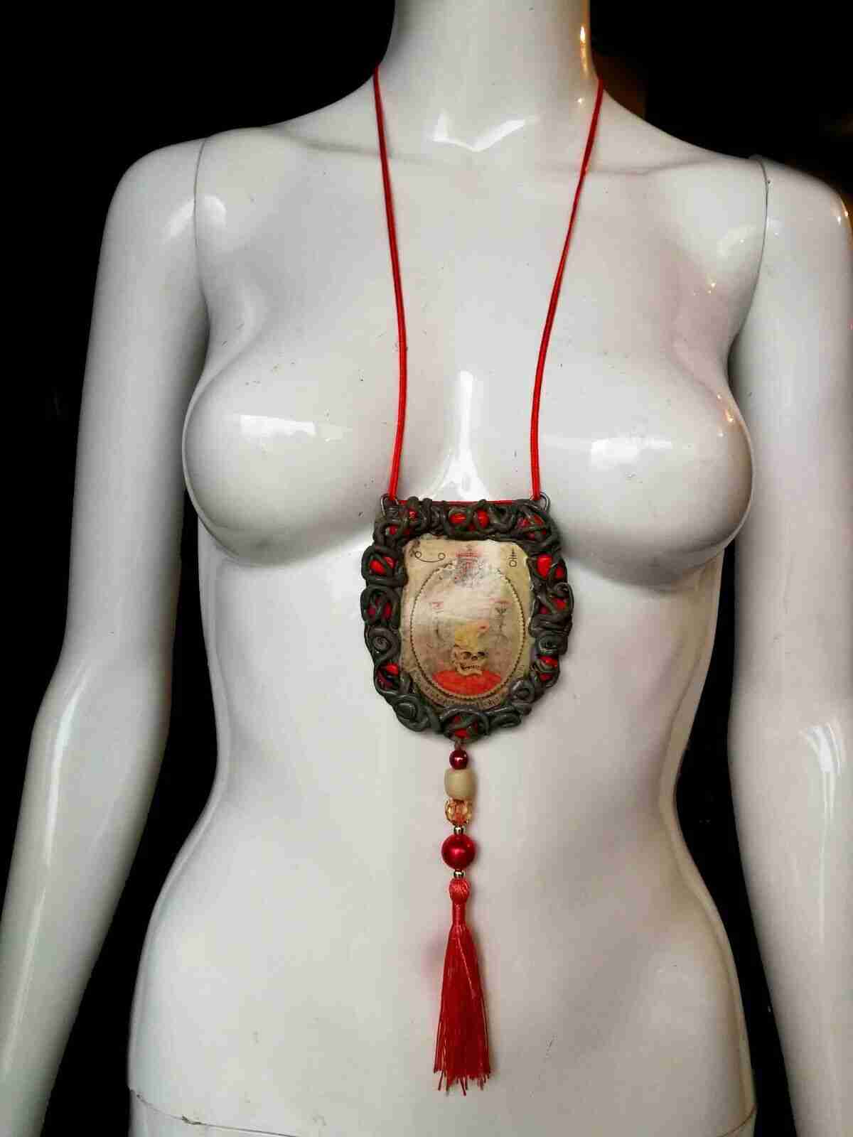 gothic jewel talisman satanist pendant devil satan amulet necklace lucifer - Image 3