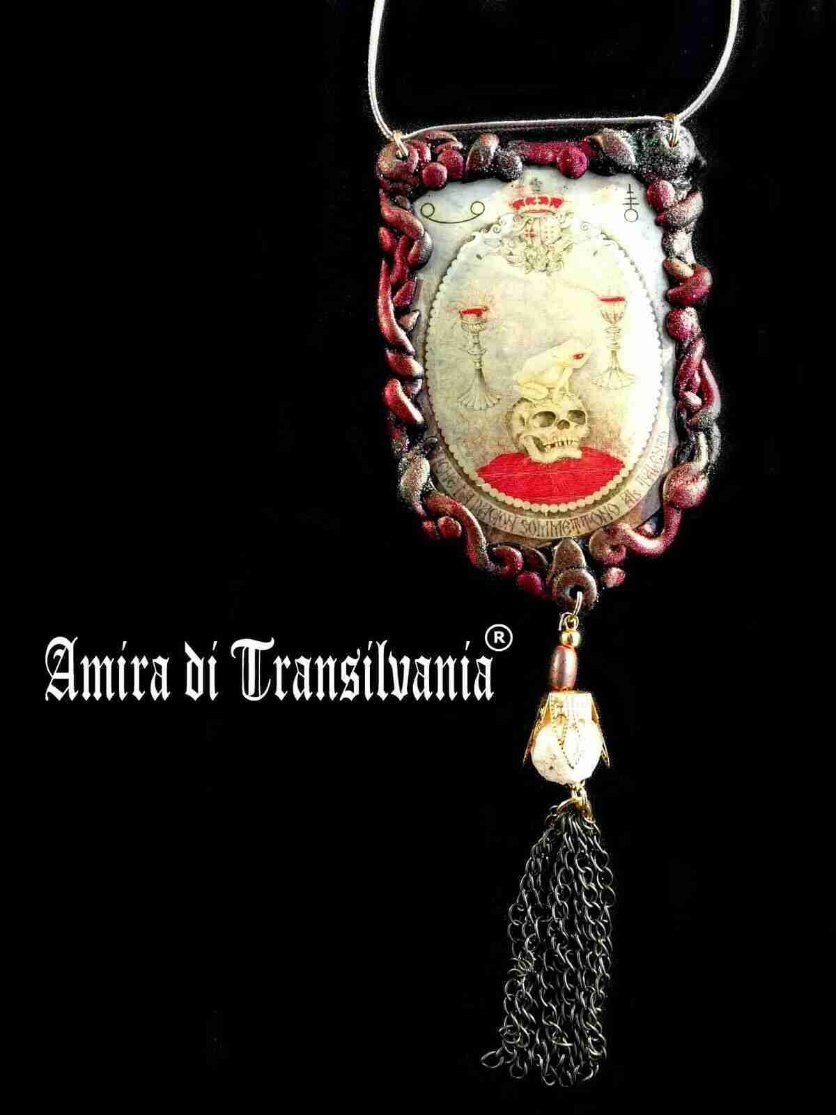 gothic jewel talisman satanist pendant devil satan amulet necklace lucifer - Image 5