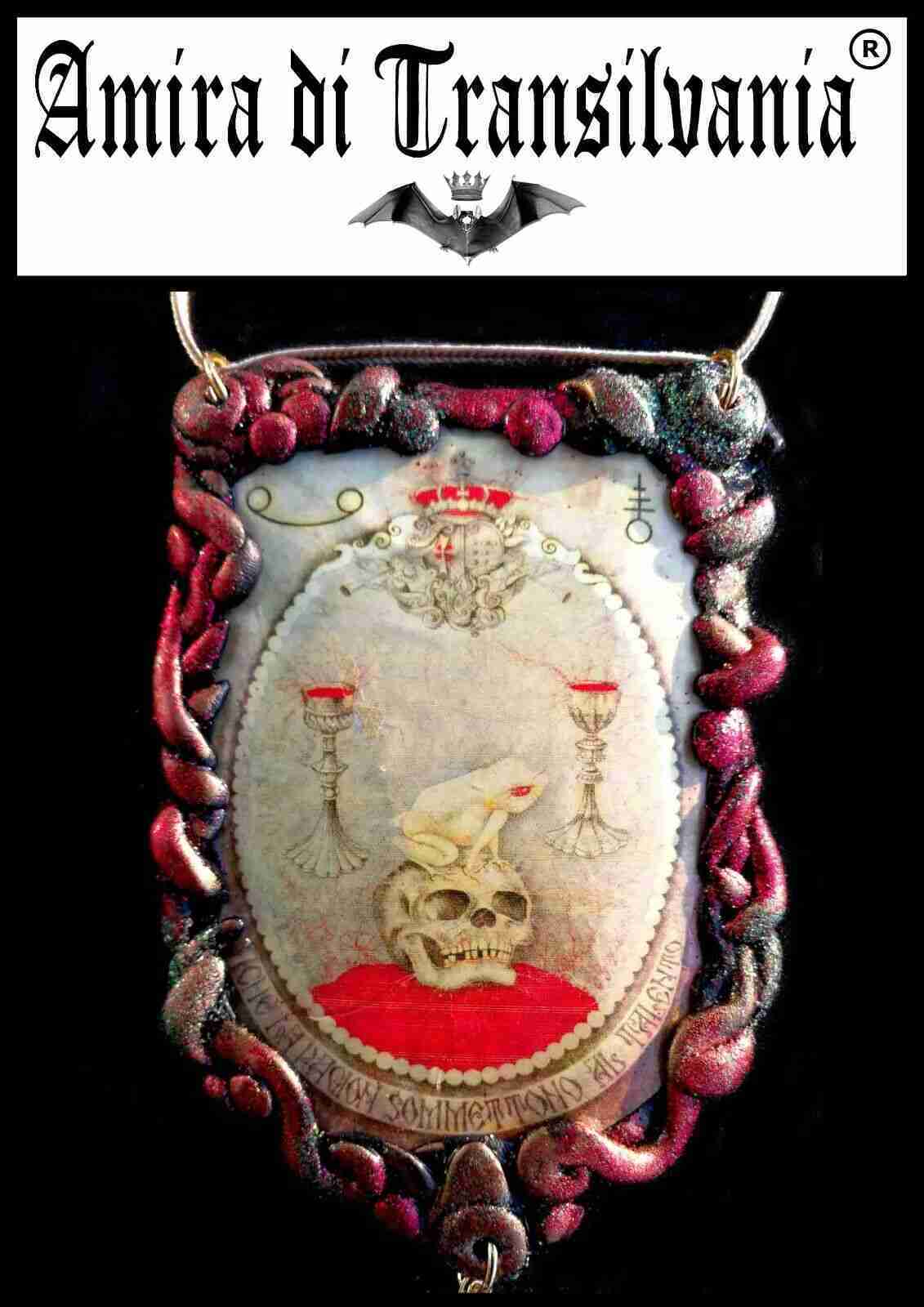 gothic jewel talisman satanist pendant devil satan amulet necklace lucifer - Image 6