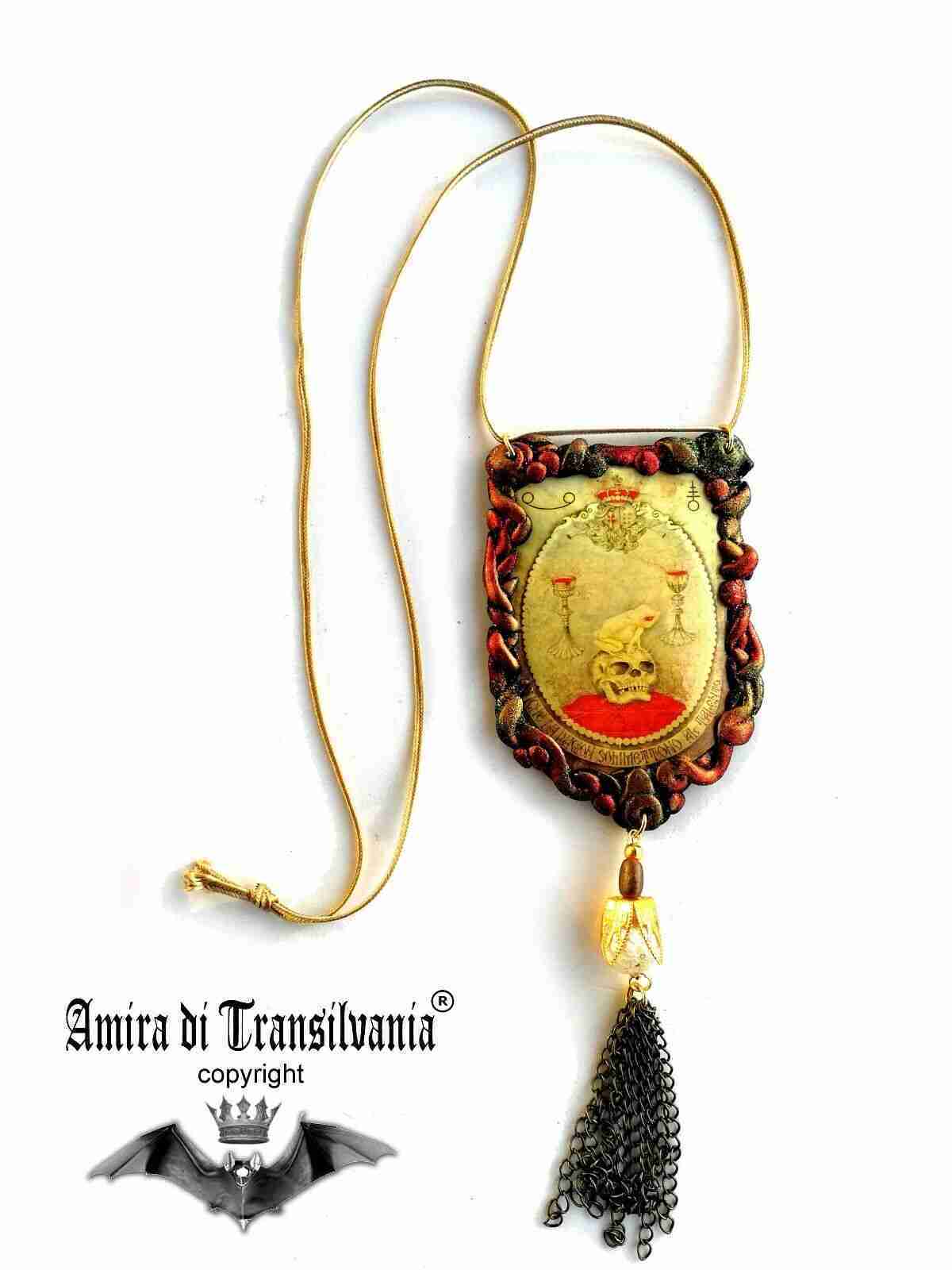 gothic jewel talisman satanist pendant devil satan amulet necklace lucifer - Image 7