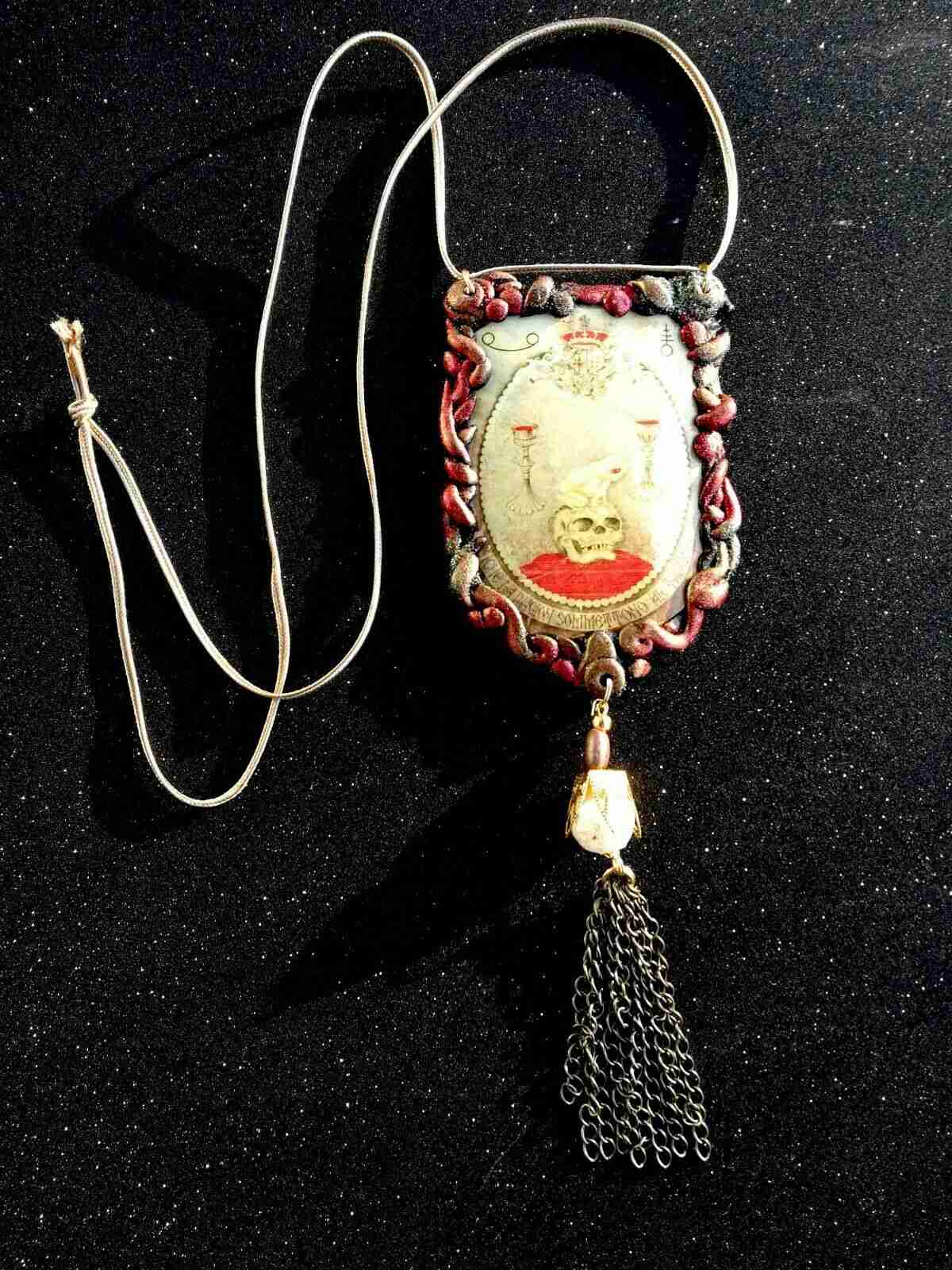 gothic jewel talisman satanist pendant devil satan amulet necklace lucifer - Image 8