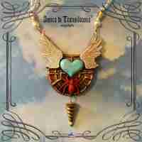 jewelry woman dark necklace gothic pendant witch amulet layered victorian locket
