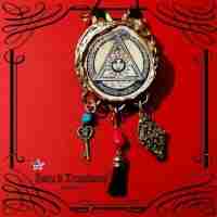 woman man jewel talisman witch amulet gothic pendant necklace alchemy ouroboros