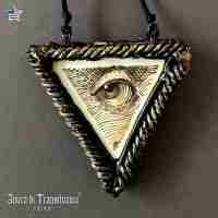 jewelry necklace pendant amulet triangle all seeing eye horus dollars money rare