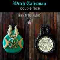 pentagram star pendant amulet necklace green wicca pagan occult goth witchcraft