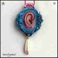 magic talisman amulet anatomic symbol ear jewelry necklace pendant healer beaded